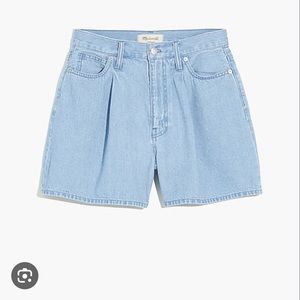 Madewell Pleated Denim Shorts